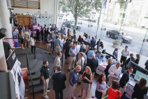 Corporate event venue: Lobby at the Rich Forum Theater in downtown Stamford