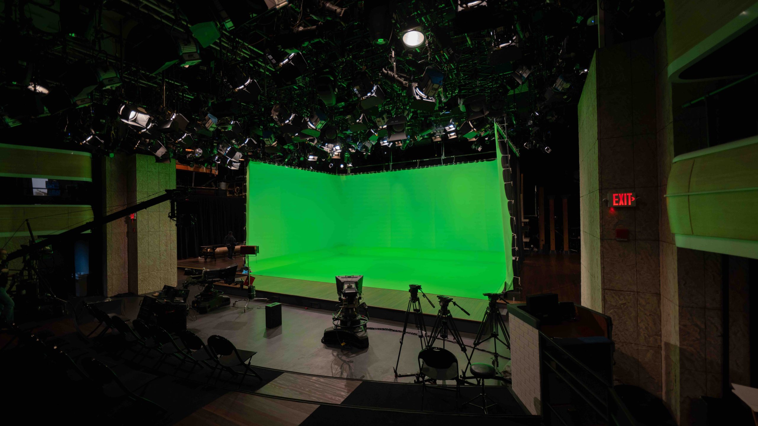 green screen with production space
